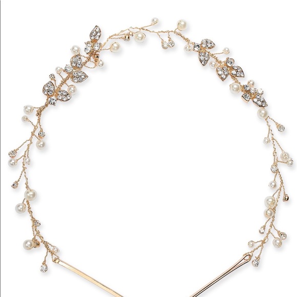 INC International Concepts Accessories - INC gold toned crystal and pearl headpiece